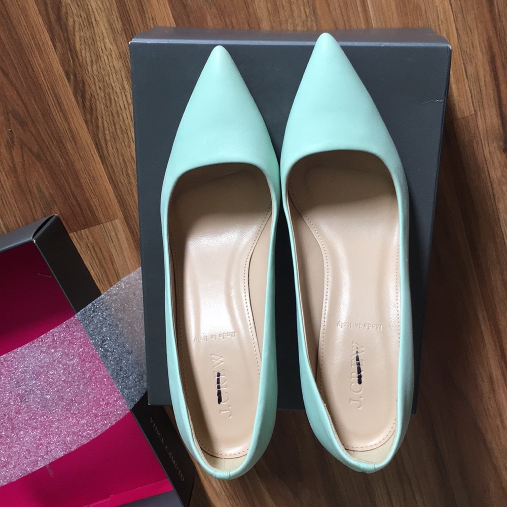 J.Crew Elsie Mint pump shoes 7.5